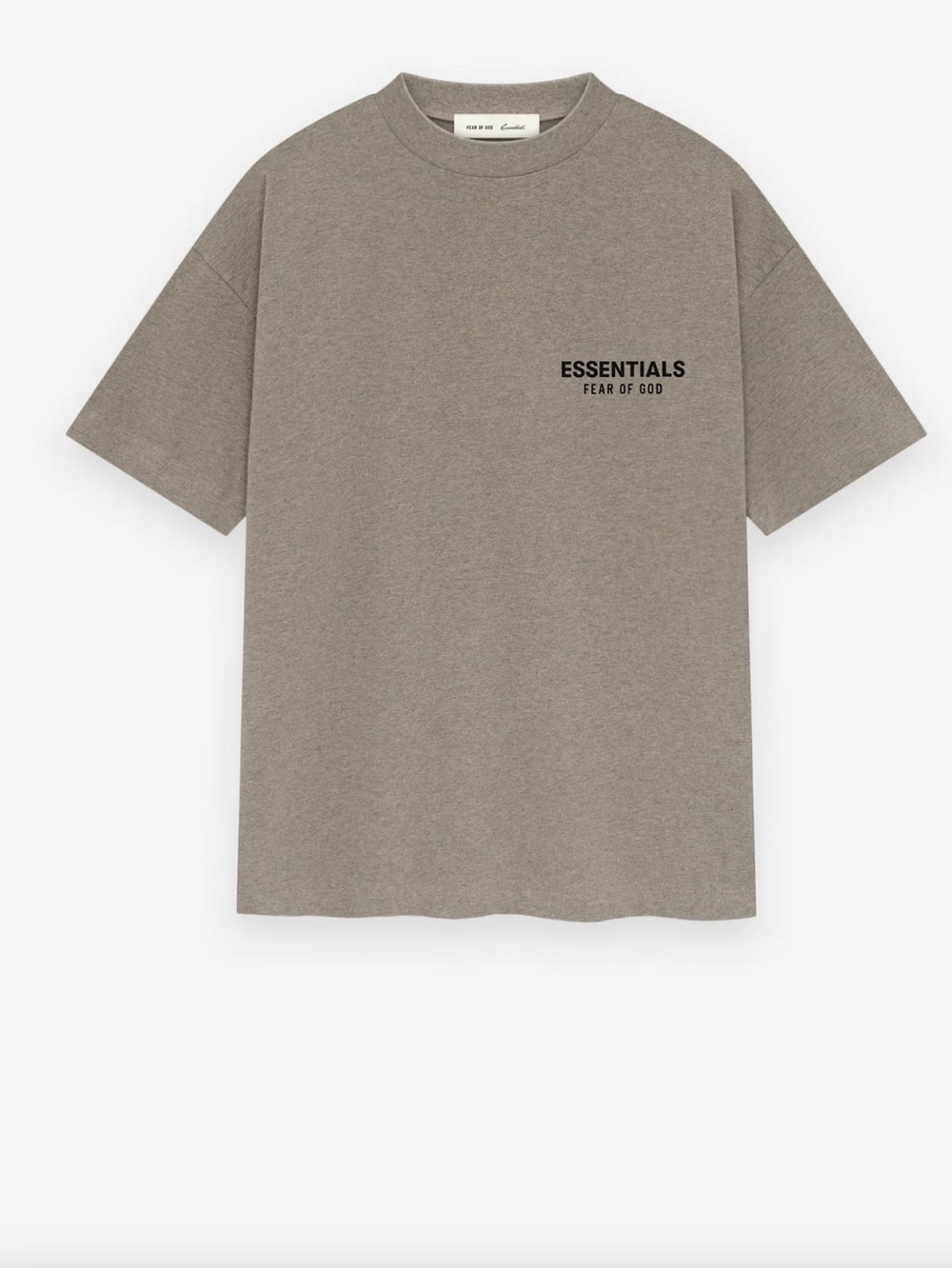 Fear of God ESSENTIALS Short Sleeve Logo Tee in Taupe